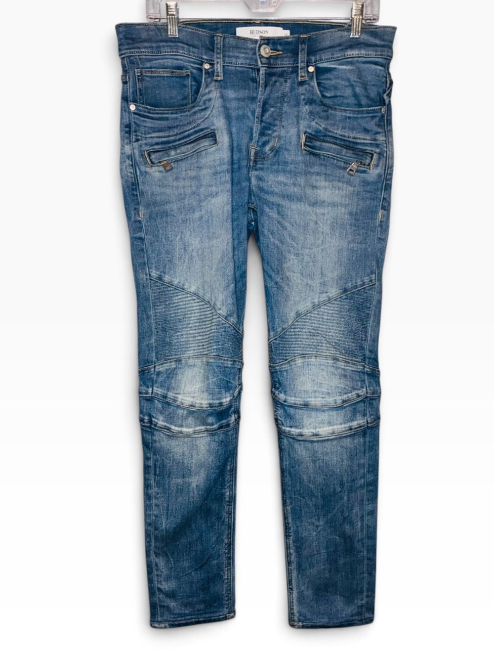 Hudson Biker V.2 Skinny Biker Blue Denim Moto Jeans